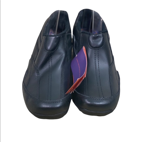 Grabbers NWT Black Leather Unisex Slip On Slip Resistant Work Shoes - Picture 8 of 14